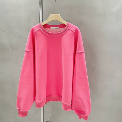 Sweatshirt Bag O-neck Pullover Hoodies Long- Sleeve Tops Lady Sweatshirts
