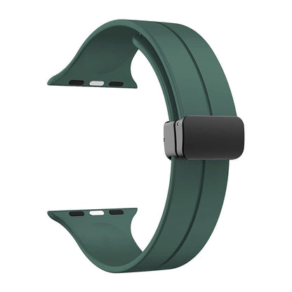 Suitable for Apple Watch 10 ultra2 silicone strap iWatch magnetic buckle strap