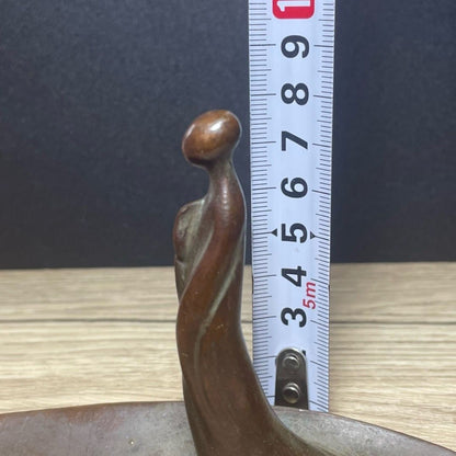 Enlightenment Zen Buddha Incense Holder Metal Cast Boat Stick Incense Tray