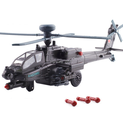 1/64 Scale Boeing AH-64D Apache Helicopter Model Diecast Military Toy Airplane