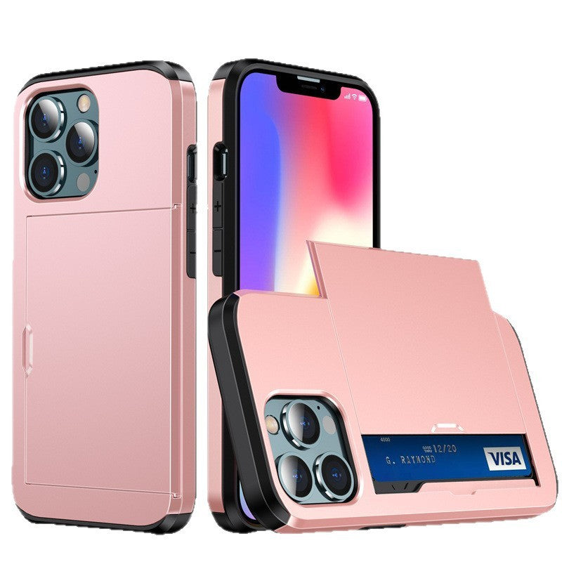 For Apple iPhone12/13/14/15/16/17 Plus/Pro/Pro Max Case Card Wallet Slot