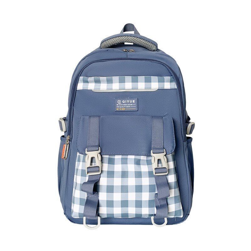 Plaid Waterproof College Backpack Laptop Traveling Book Backpack School Bag 1PC