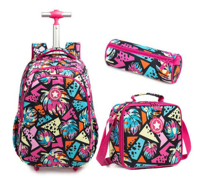Kids Bag Wheels School Backpack Children School Backpack Girls Travel Bags
