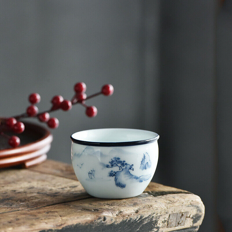 Chinese Blue White Porcelain Tea Cups Ceramic Gongfu Teacup Tea Wine Mug Gift