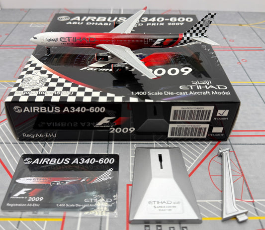 1:400 YY Wings ETIHAD AIRBUS A340-600 2009 Passenger Airplane Diecast Model