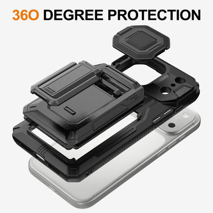 Rugged Mobile Phone Case with Card Slot F for iphone 17/16/15/14/13 Pro Max Plus