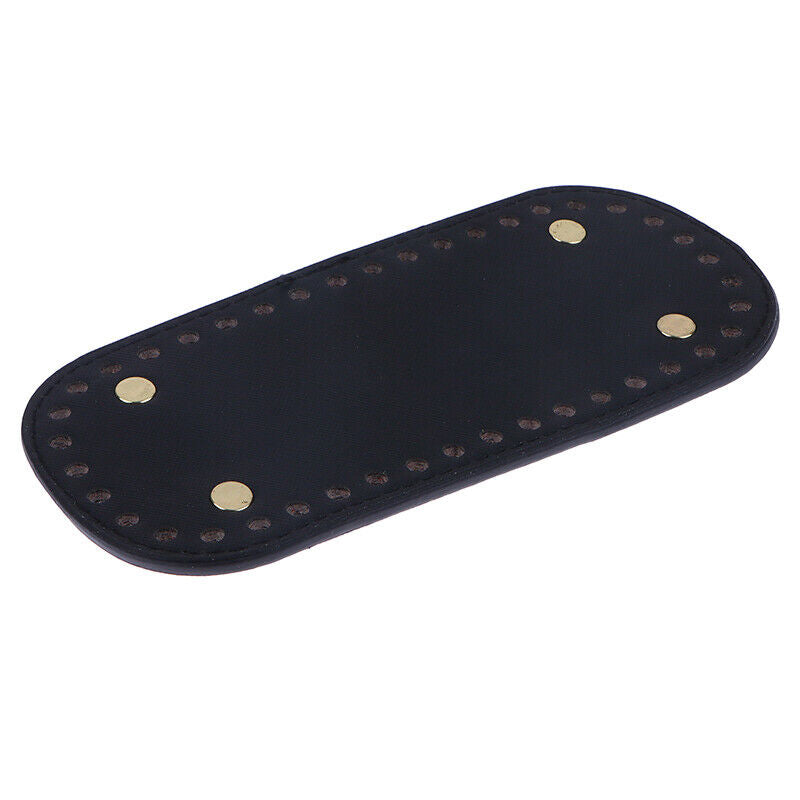1Pc Oval Long Bottom For Knitted Bag PU Leather Bag Handmade Bottom With Holes