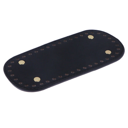 1Pc Oval Long Bottom For Knitted Bag PU Leather Bag Handmade Bottom With Holes