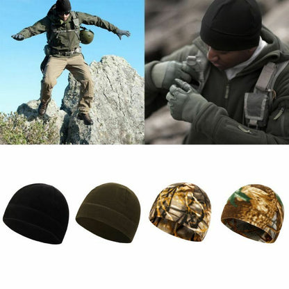 Outdoor Hat Winter Warm Fleece Velvet Thicken Hooded Cap Sports Cycling Hiking