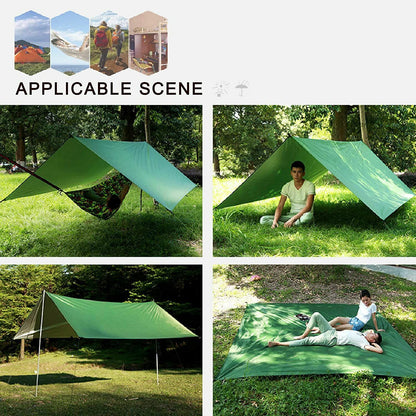 Hammock Tent Tarp Waterproof Camping Sunshade Portable 310*310/ 230*210/22*13CM