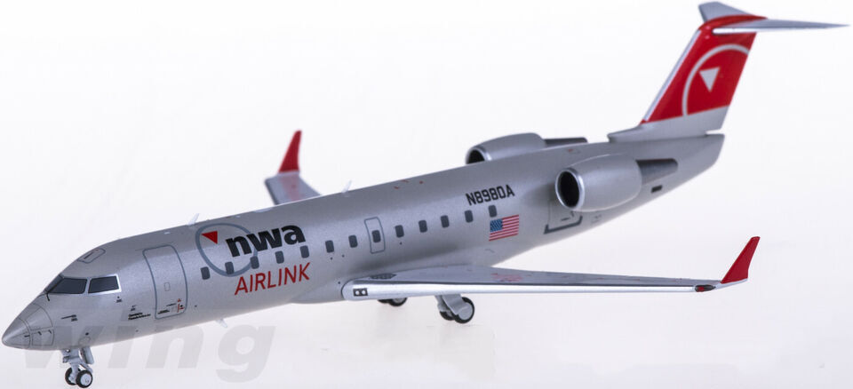1:200 NG Model NWA AIRLINK Bombardier CRJ440 Passenger Airplane Diecast Model