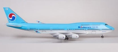 1:150 47CM KOREAN AIR B747-400 Plane Led Sound- controlled Light Resin Model