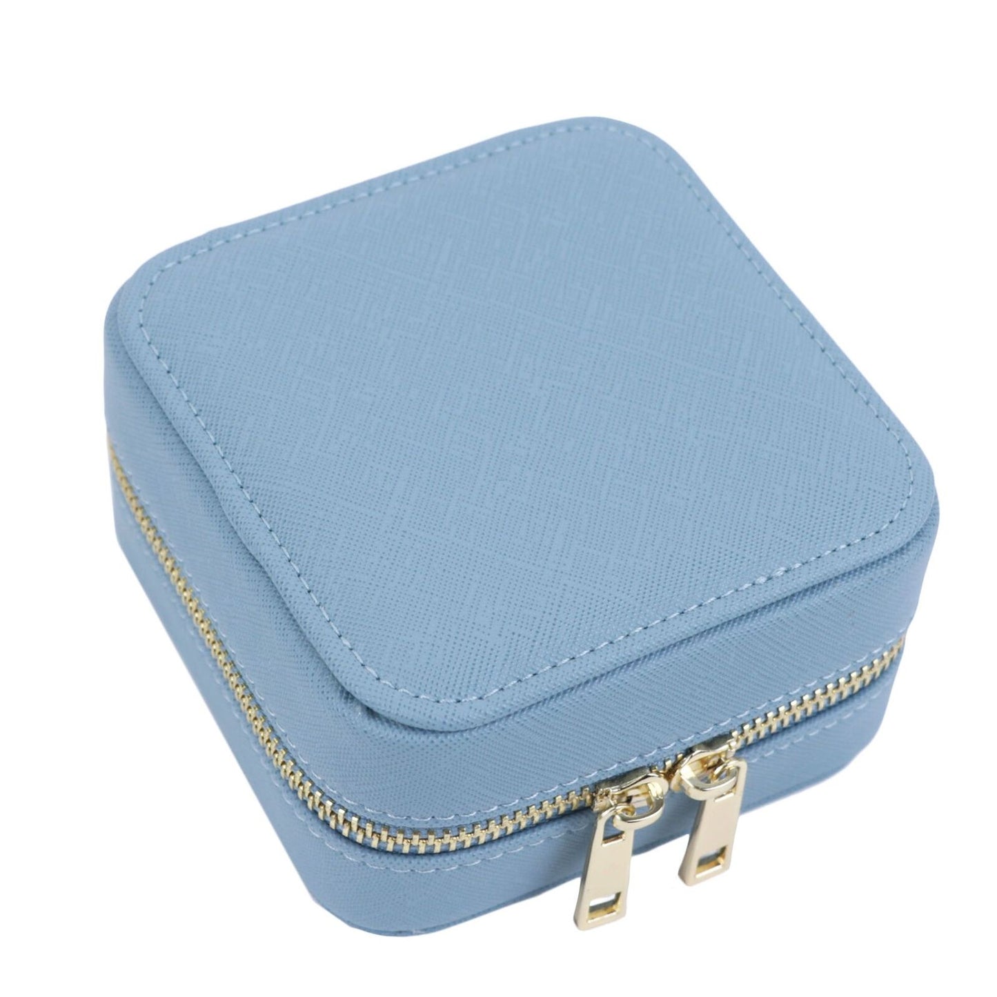 Customized Genuine Leather Earrings Ring Case Jewelry Storage Box 11.5*11.5*6 CM