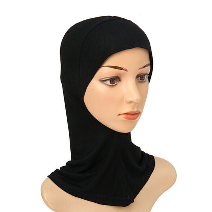 Women's Under Scarf Hat Cap Bone Bonnet Ninja Hijab Islamic Neck Cover Muslim*US