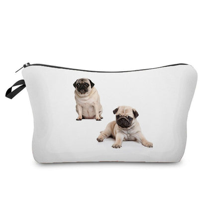 Cute Printed Cosmetic Bags Travel Storage Pouch Reusable Makeup Purse Polyester