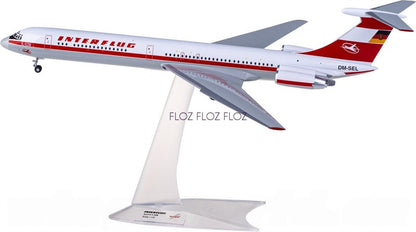 for Herpa for Interflug for Ilyushin IL-62M DM-SEL 1:200 Airplane Model