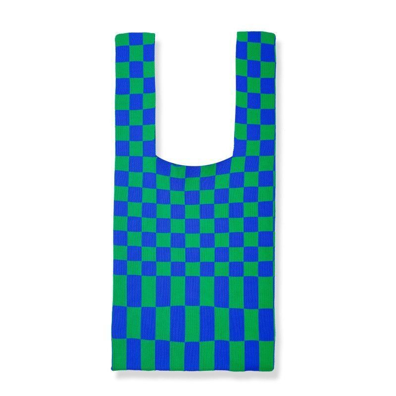 Plaid Twill Shoulder Wrist Underarm Bag Wool Large Retro Tote Handbag Purse 1 PC