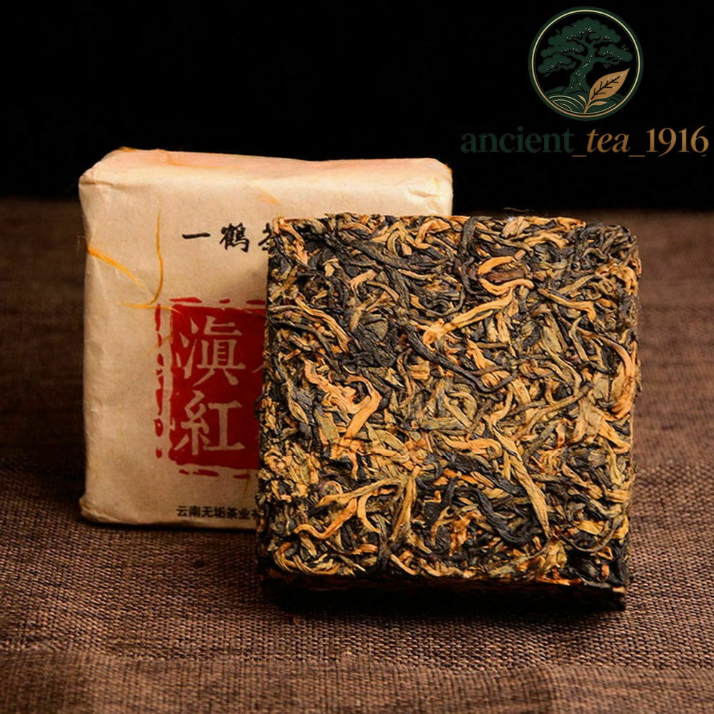 250g 400 Years Ancient Tree Golden Buds Dian Hong Yunnan Black Tea Brick Red Tea