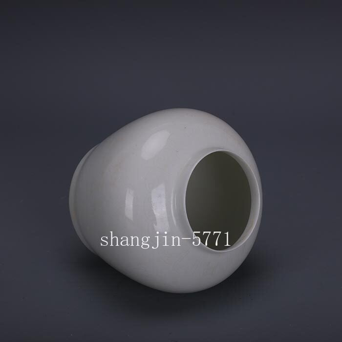 Chinese Ming Chenghua Sweet White Porcelain Jar Carved Dragon Design Pot 4.33"