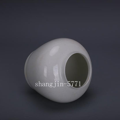 Chinese Ming Chenghua Sweet White Porcelain Jar Carved Dragon Design Pot 4.33"
