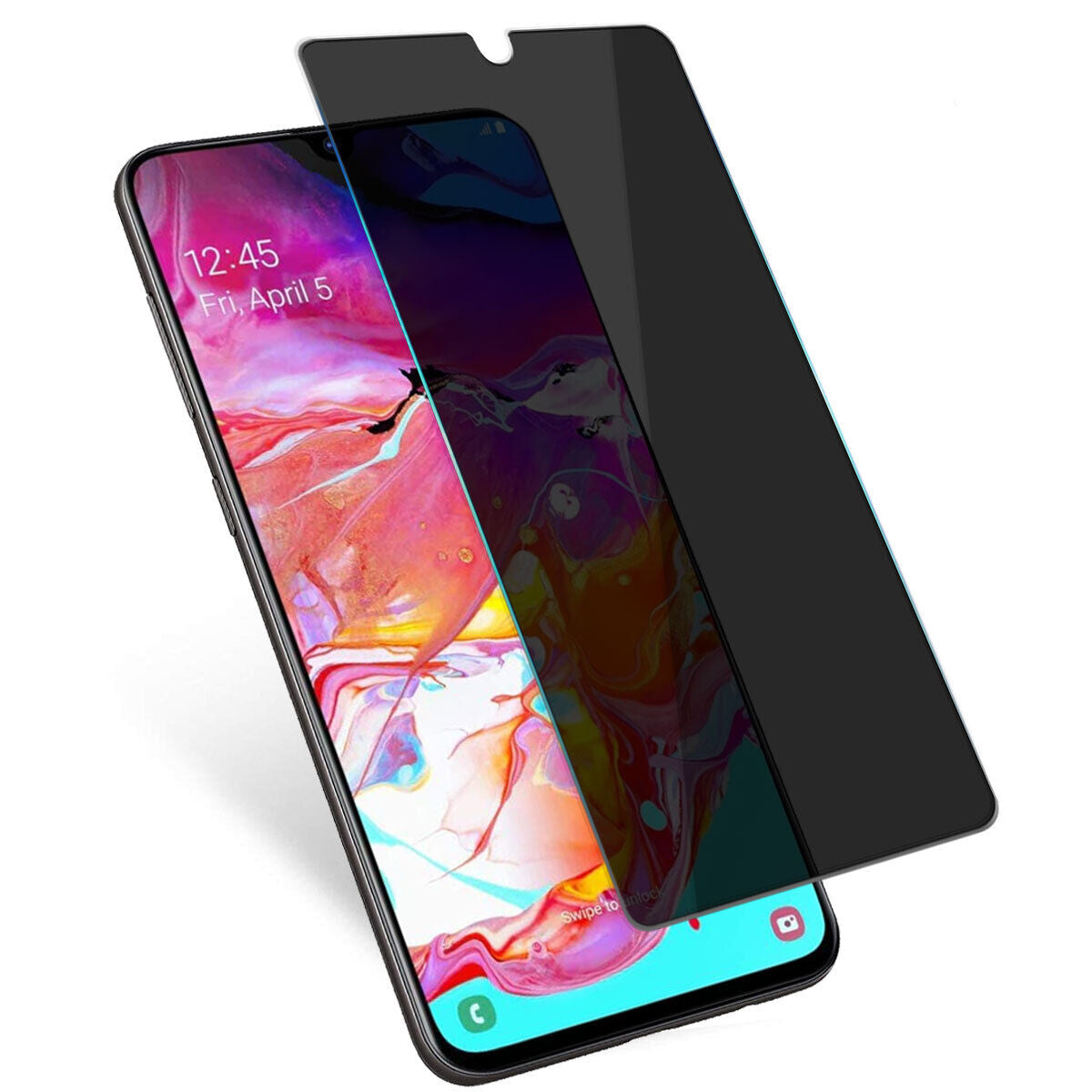 For Samsung Galaxy A70 Privacy Glossy Tempered Glass Anti-Spy Screen Protector