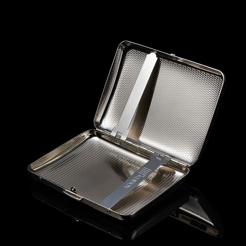 Metal Cigarette Case 16 Cig 6.5mm Slim Hand Rolled Cig Holder Men Portable Box