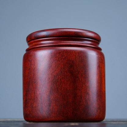 Red Sandalwood Tea Caddy Solid Pterocarpus Santalinus Chinese Sealed Tea Jar
