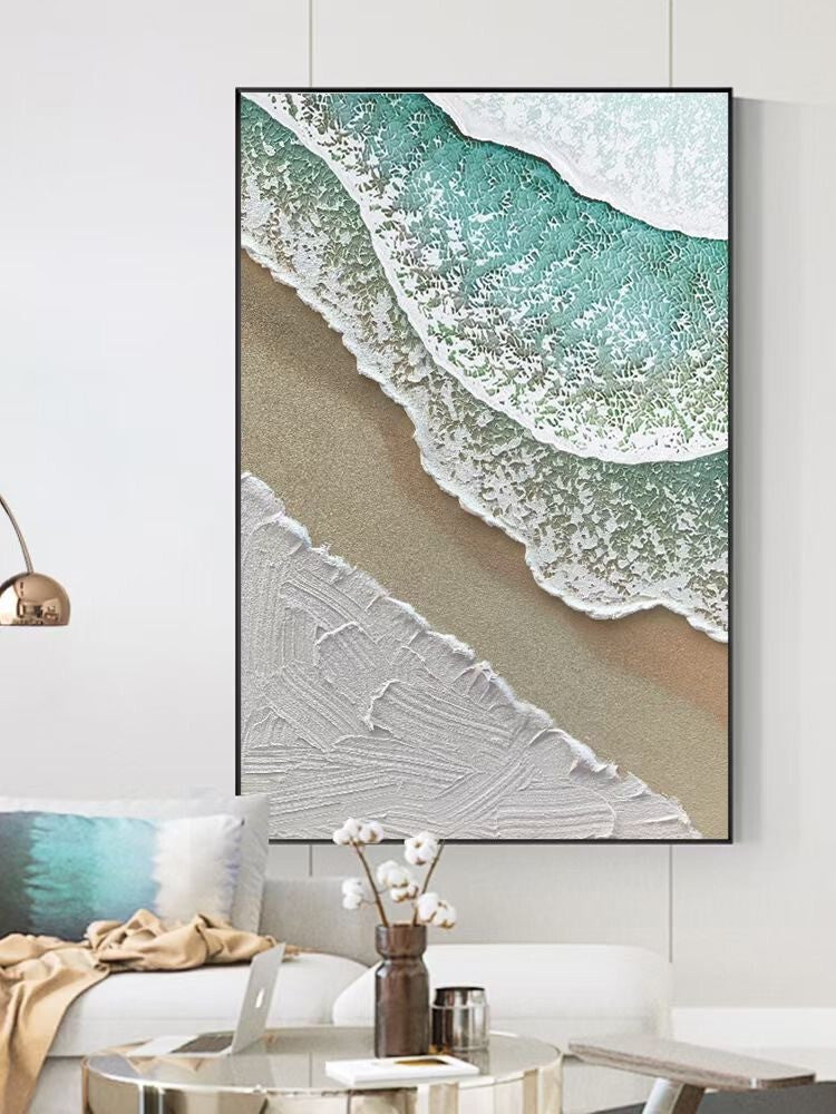 Sandy BeachHand Painted Oil Painting Abstract Wall Art Home Decor