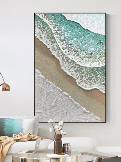 Sandy BeachHand Painted Oil Painting Abstract Wall Art Home Decor
