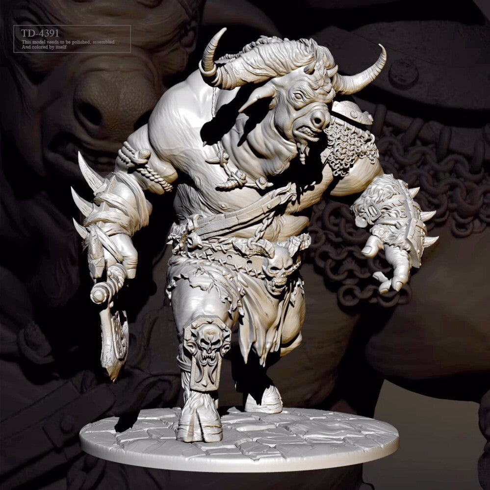 1/24 resin figure model kit Fantasy Bullhead Warrior Unassembled Unpainted