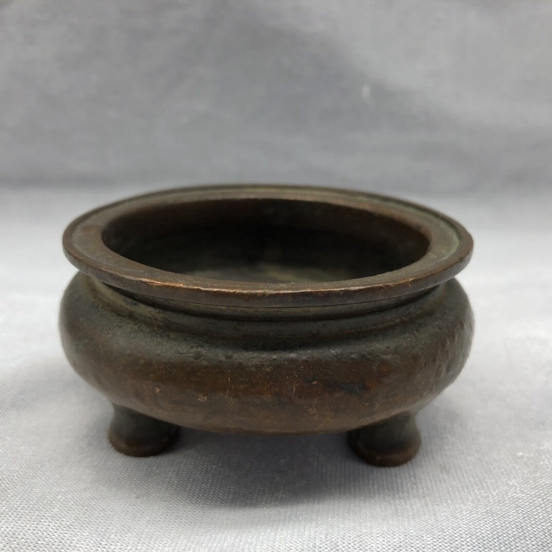 1.96" Chinese Old Tibet Bronze Statue Old Copper Buddhism Incense Burner Collect