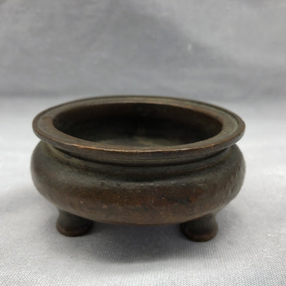 1.96" Chinese Old Tibet Bronze Statue Old Copper Buddhism Incense Burner Collect