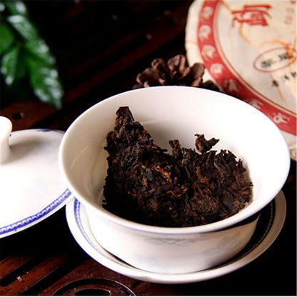 Premium Pu-erh Tea Cake 357g - Ripe Yunnan Puerh Black Tea Loose