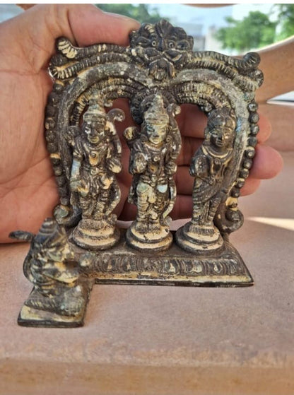 Antique Vintage Old Lord Ram Darbar Collectible statue Brass Idol Figurine