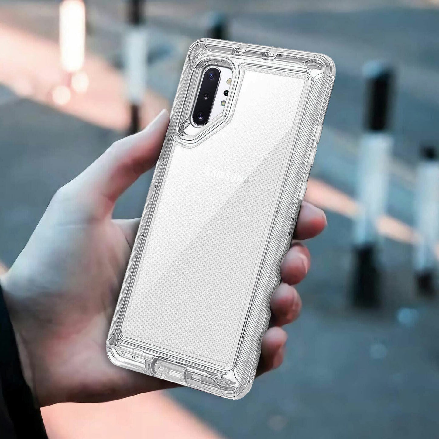Luxury Clear Case Clip Stand Holster Phone Cover For Samsung Galaxy Note10/+ 5G