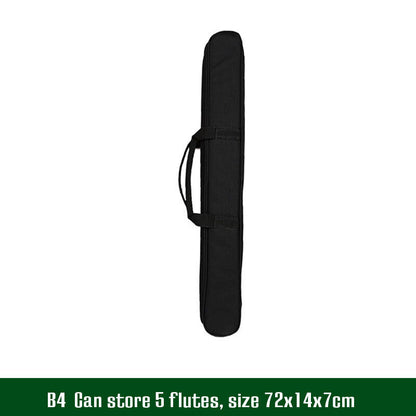 Portable Flute Bag Backpack Canvas Flute Storage Case Instrument Accessories