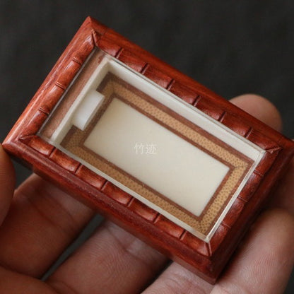 Haipai Master Zhang Shenglin Redwood Insect Box 60x38x16mm Mortise-Tenon