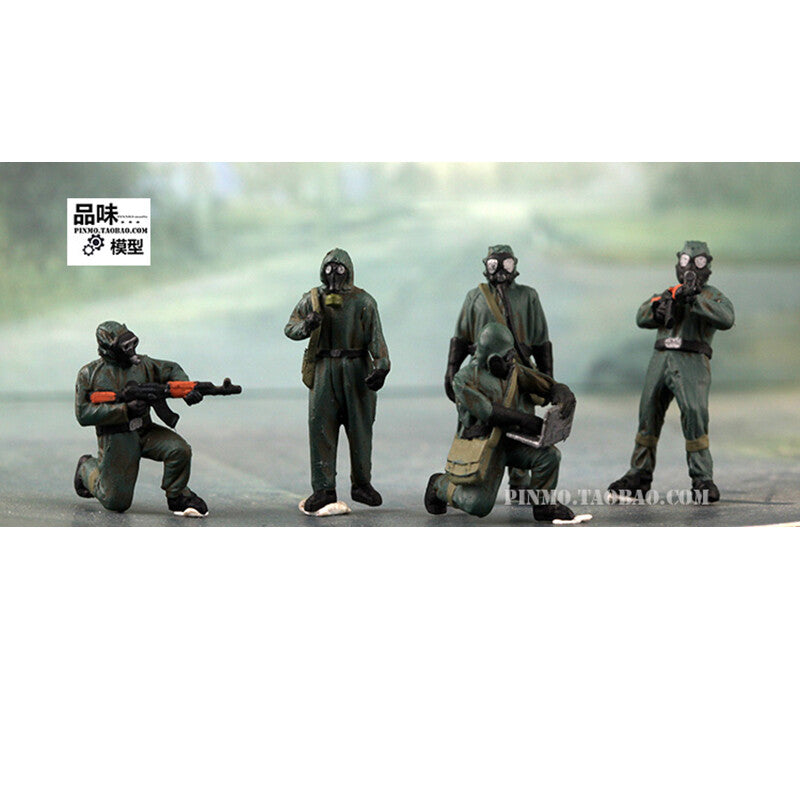 1/72 5Pcs Russian biochemical soldier model #B