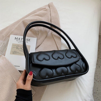 Shoulder Bags Women Shoulder Handbag Flap Hand Bag Heart Pattern Clutches