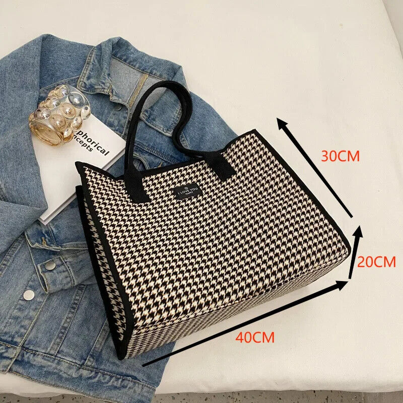 Tote Women's Bag Canvas Bag Solid Simple Shoulder Bag Multifunctional Handbag