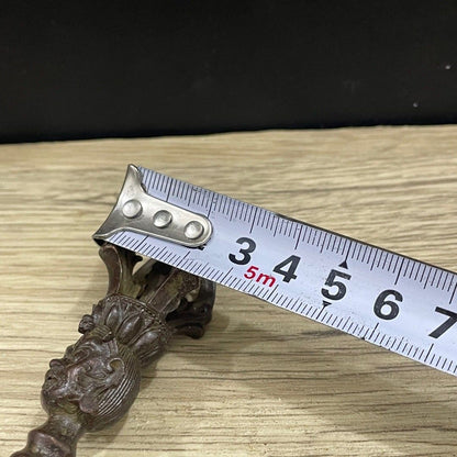 Tibetan Buddhist 5-Sect Vajra Dorje Pestle | Copper Alloy Ritual Decor Figurine