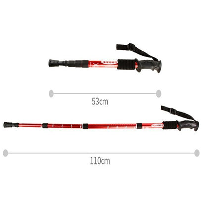 Outdoor Hiking Walking Stick Camping Telescopic Aluminum Alloy Trekking Poles