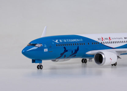 1:85 47CM XIAMENAIR BOEING 737 MAX Passenger Airplane Landing gear Resin Model