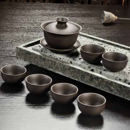 China Kung Fu Purple Sand Teapot Tea Set Ceramic Teapot Cup Handmade Drinkware