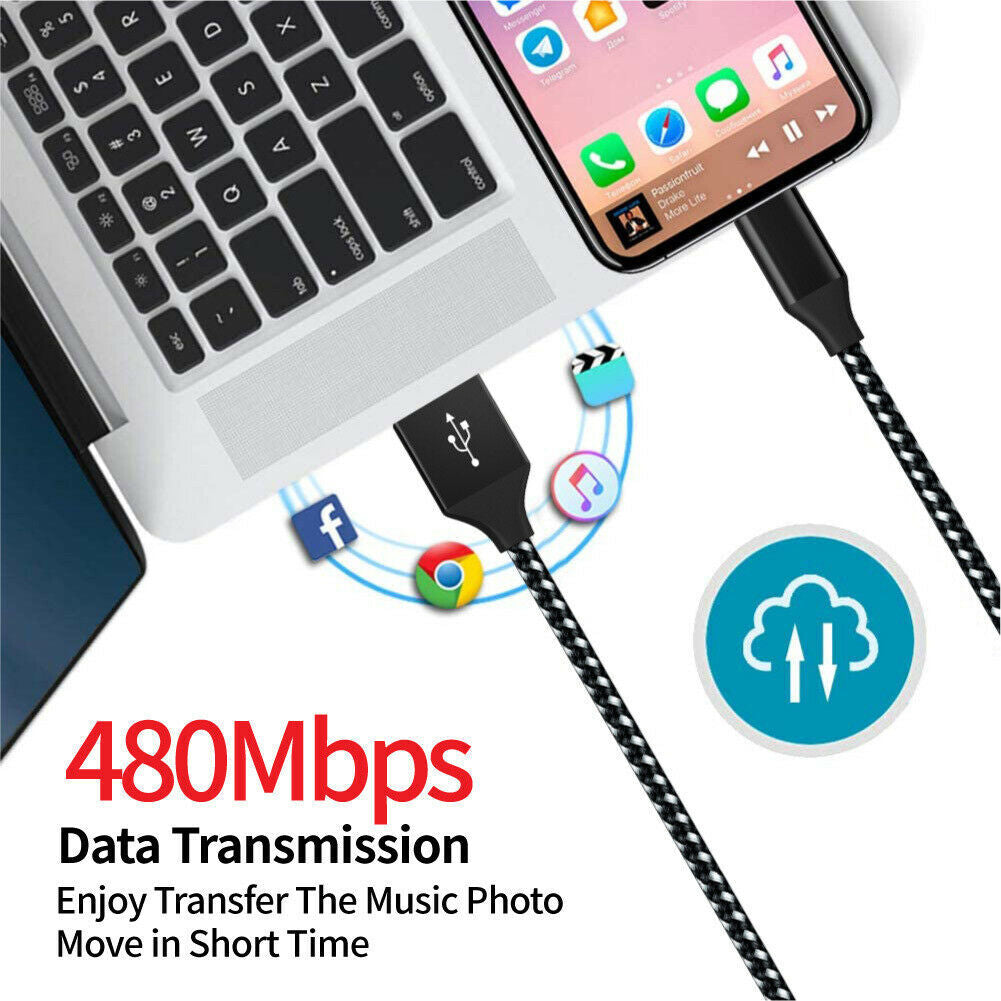 Fast Charger Cable Heavy Duty For iPhone 13 12 11 X XR 8 Charging Cord wholesale
