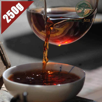 250g Menghai 7562 Puer Tea Brick Shu Pu-erh Ripe Pu'er Tea Bamboo Leaf Pack