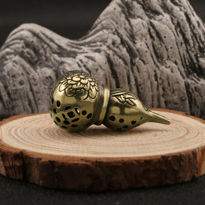Solid Brass gourd pendant Figurine Small Statue Home Ornament Collectibles