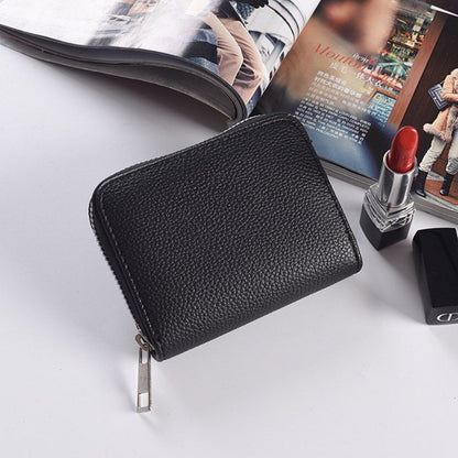 Coin Bag Zipper Mini Wallets Purse Thin Wallet Unisex Synthetic Leather 8*2*10CM