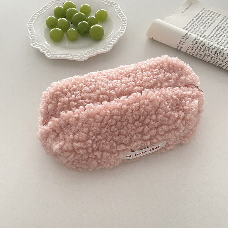 Cashmere Pencil Bag Case for Colored Pencils Plush Pencil Bag Zipper Bag QF