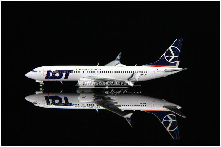 1:400 JC Wings LOT BOEING 737 MAX 8 Passenger Airplane Diecast Aircraft Model